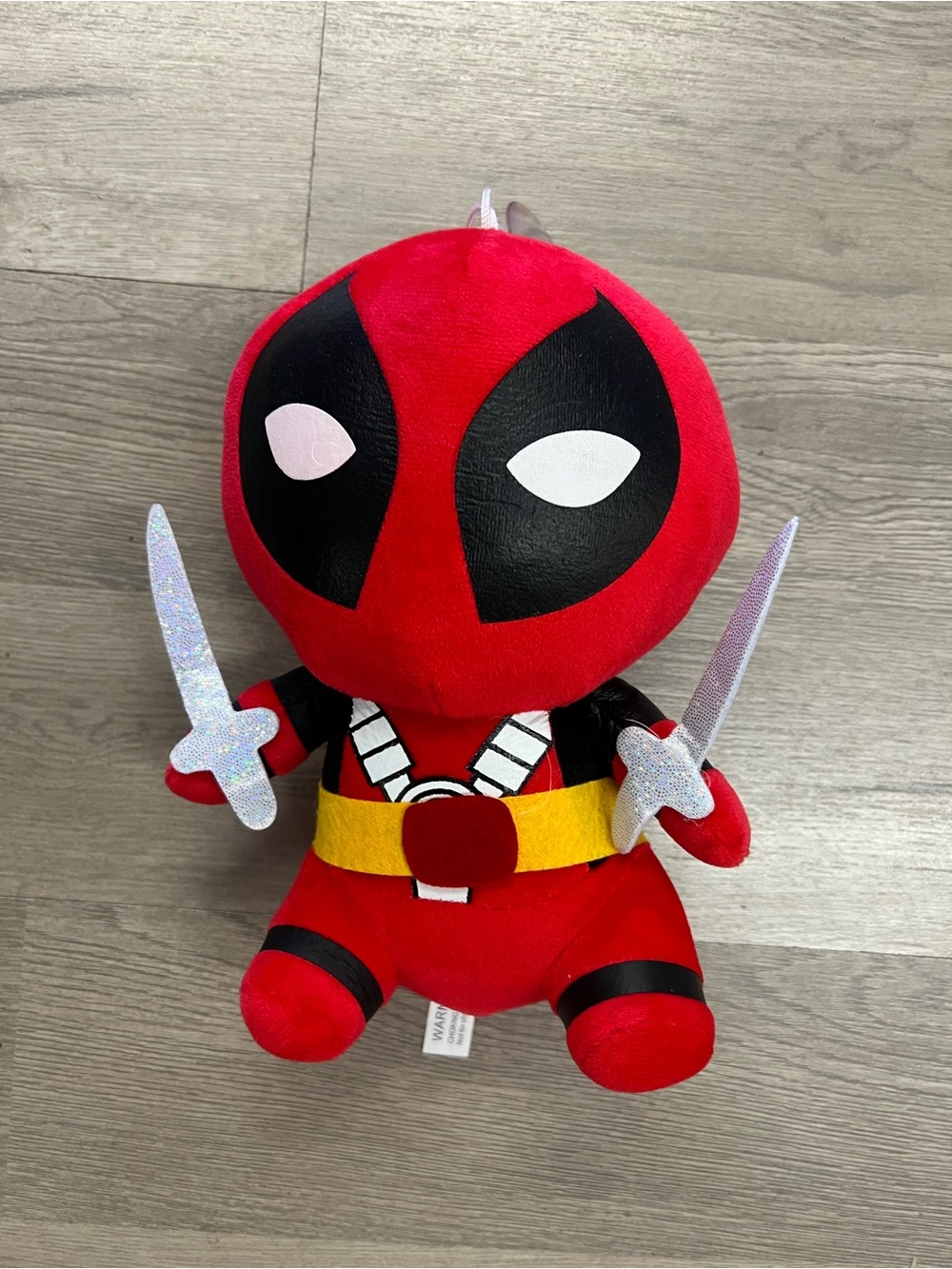 Red Superhero Plush Toy with Glitter Swords - Kids Toys